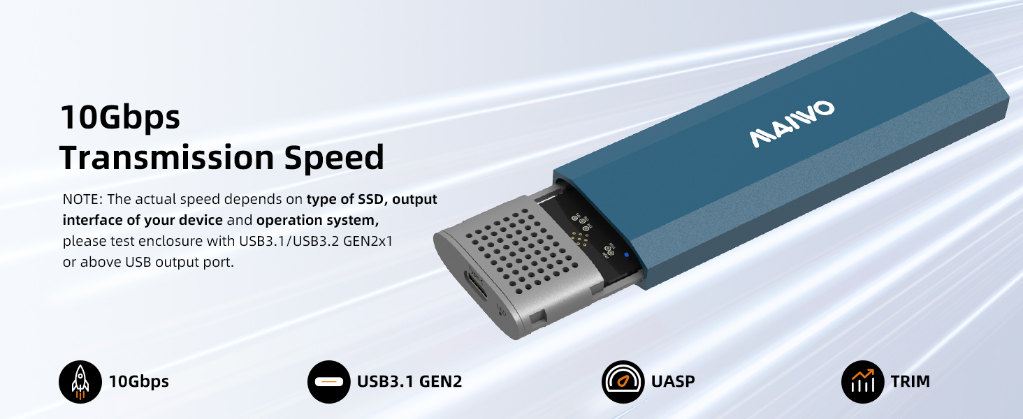 MAIWO K1690 10Gbps Type-C M.2 NVMe SSDケース 製品詳細画像