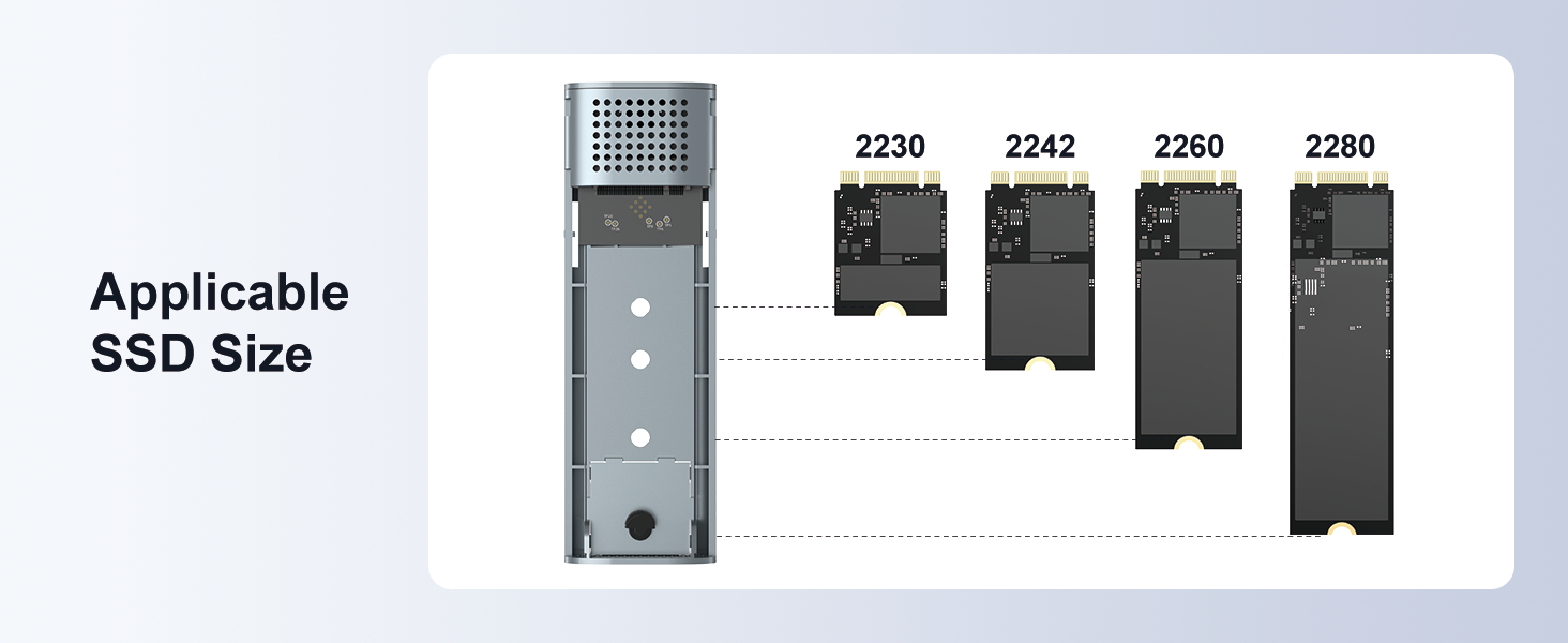 MAIWO K1690 10Gbps Type-C M.2 NVMe SSDケース 製品詳細画像