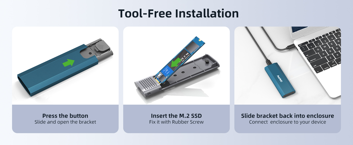 MAIWO K1690 10Gbps Type-C M.2 NVMe SSDケース 製品詳細画像